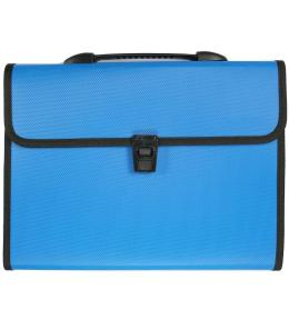 Teczka A4 z rączką 12 przegródek niebieska