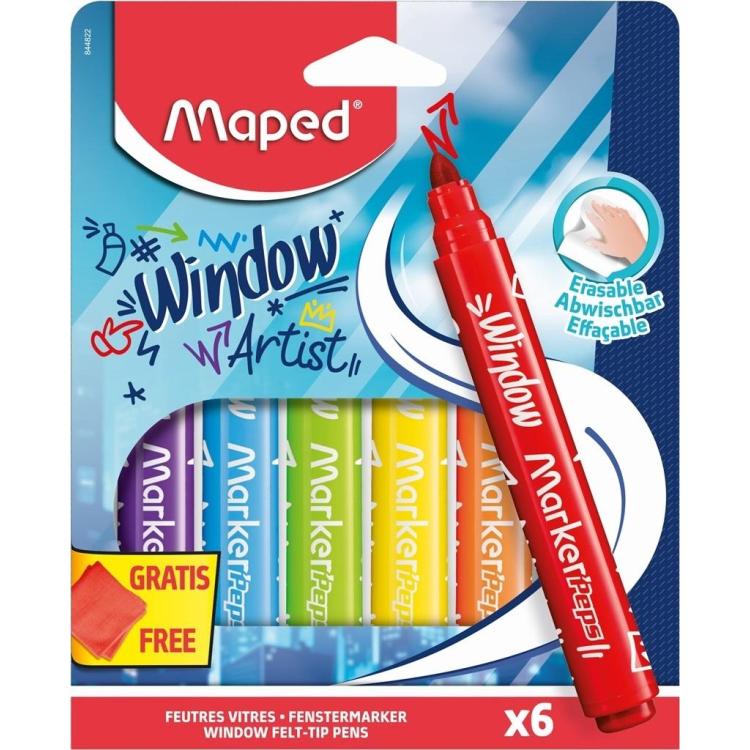 Flamastry do szyb Window Marker'Peps 6szt MAPED