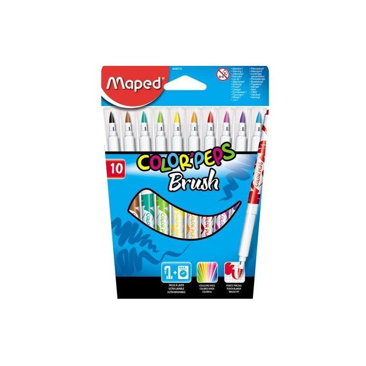 Flamastry Colorpeps Brush 10 kolorów