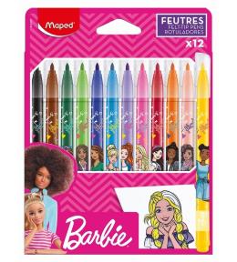 Flamastry Barbie 12szt MAPED