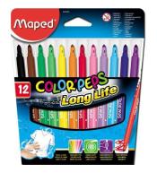 Flamastry Colorpeps trójkątne 12 kolorów MAPED