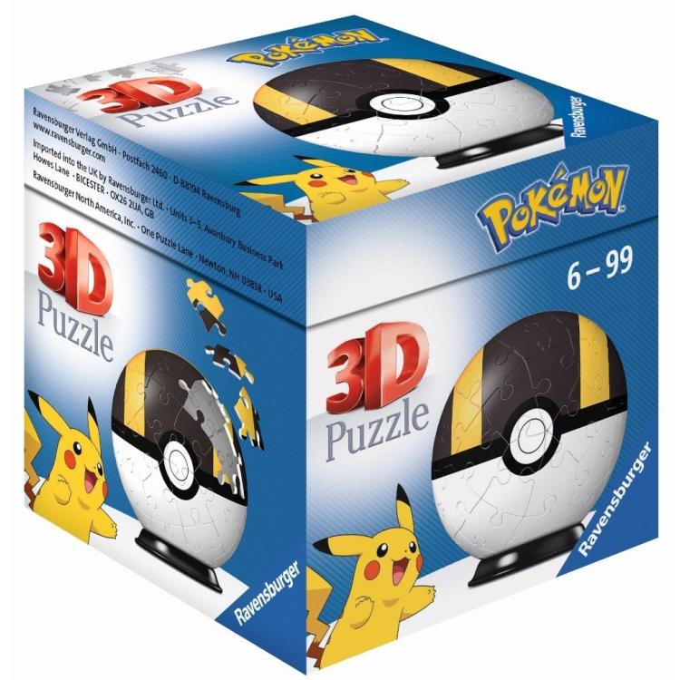 Puzzle 3D 54 Kula Pokemon czarna