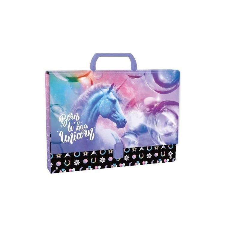 Teczka twarda z rączką Jednorożec 15 DERFORM