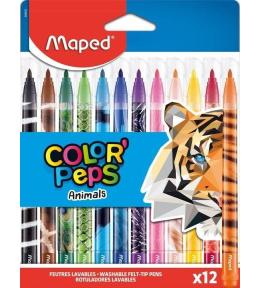 Flamastry Colorpeps Animals 12 kolorów MAPED