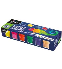 Farby plakatowe 12 kolorów x 20ml KIDEA