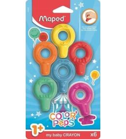 Kredki Baby Colorpeps Early Age blister 6szt