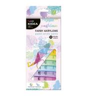 Farby akrylowe pastelowe 12 kolorów KIDEA