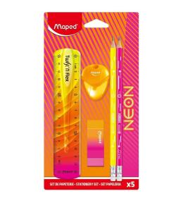 Zestaw artukułów szkolnych neon 5el MAPED