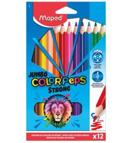 Kredki Colorpeps Strong Jumbo 12 kolorów
