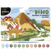 Obraz malowanie po numerach - Dinozaury KIDEA