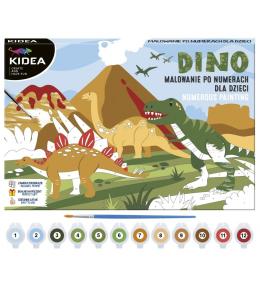 Obraz malowanie po numerach - Dinozaury KIDEA