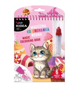 Magiczna wielorazowa kolorowanka wodna P Kot KIDEA