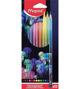 Kredki Deepsea 12 kolorów MAPED