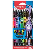 Kredki Colorpeps Monster trójkątne 12 kol MAPED