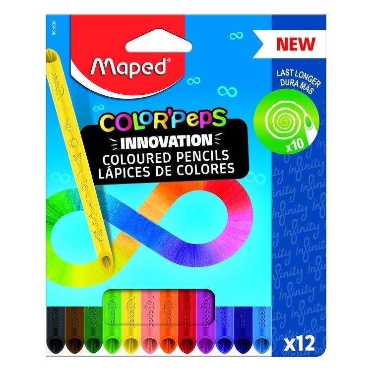 Kredki grafitowe Infinity 12 kolorów MAPED