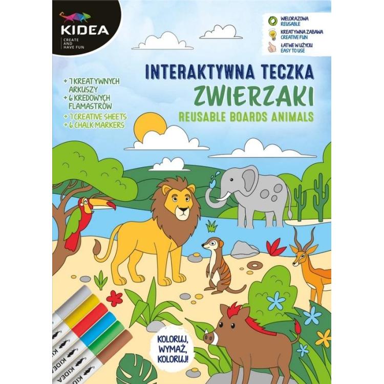 Teczka interaktywna zwierzaki KIDEA
