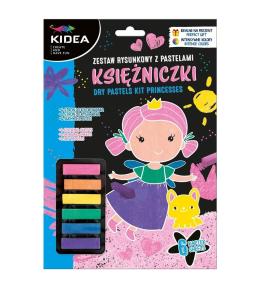 Zestaw rysunkowy z pastelami Księżniczki KIDEA