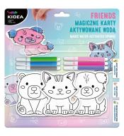 Magiczne karty aktywowane wodą friends KIDEA