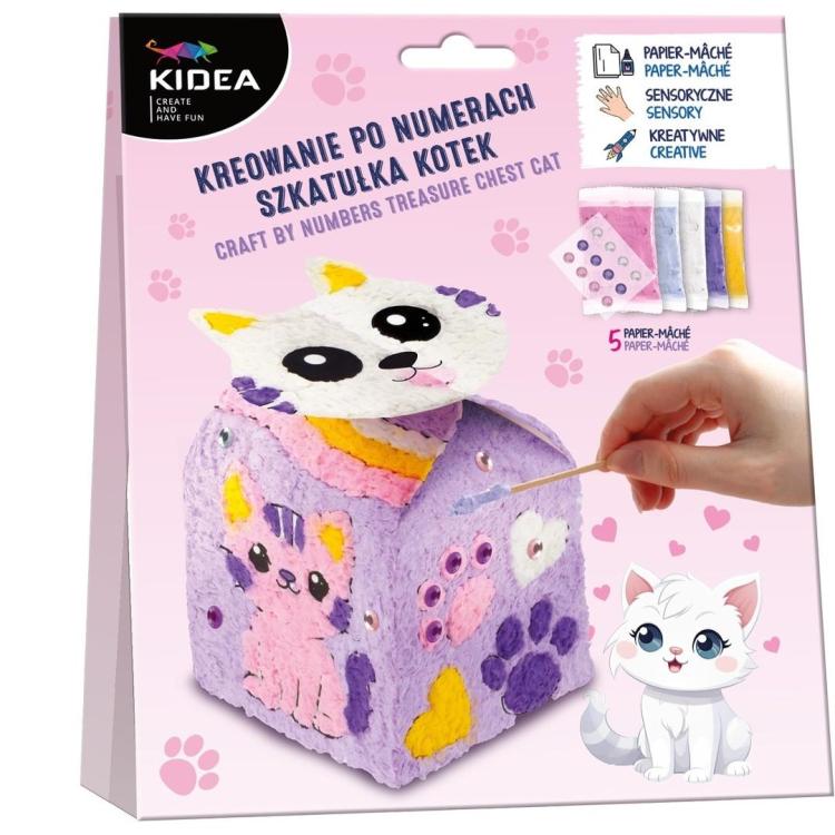 Kreowanie po numerach szkatułka kotek KIDEA