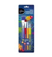 Pędzle ergonomiczne 4szt KIDEA