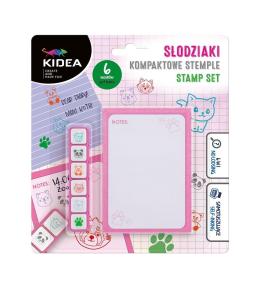 Kompaktowe stemple Słodziaki 6 kolorów KIDEA
