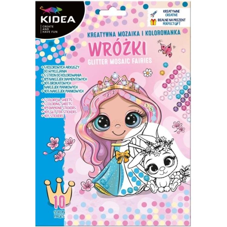 Mozaika i kolorowanka Wróżki KIDEA