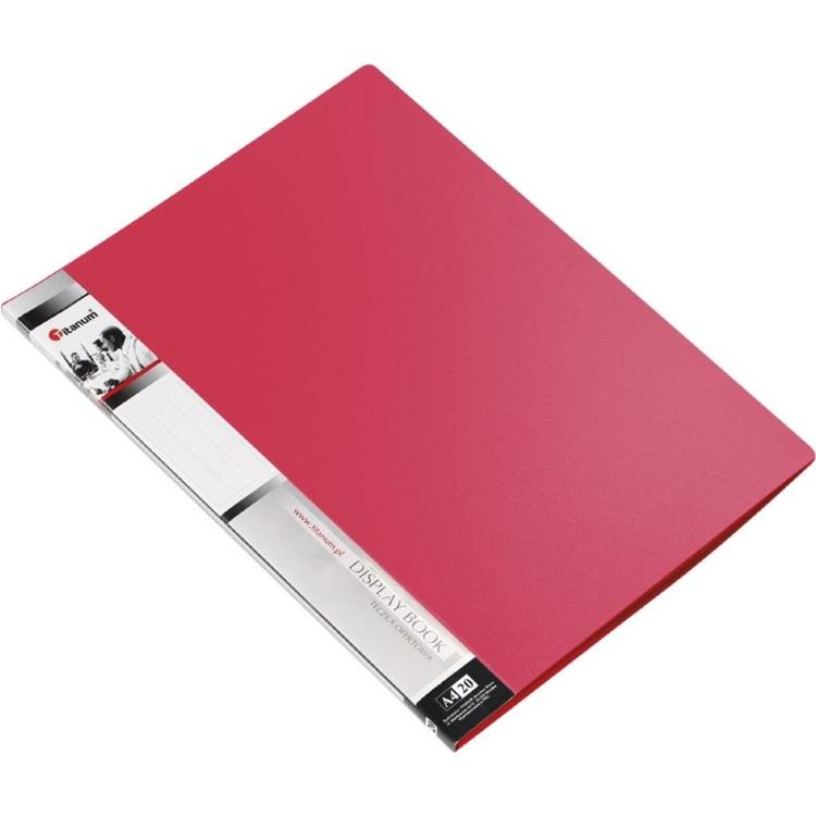 Teczka ofertowa A4 20 koszulek czerwona