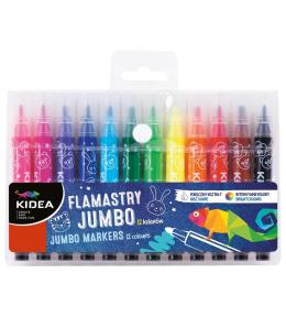 Flamastry Jumbo 12 kolorów KIDEA
