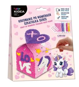 Kreowanie po numerach szkatułka serce KIDEA