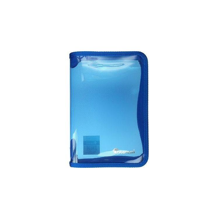 Teczka na zamek A5 niebieska