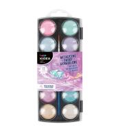 Metaliczne farby akwarelowe 12 kolorów KIDEA