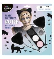 Farbki do twarzy zestaw z opaską Kotek KIDEA