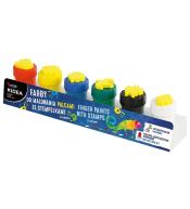 Farby do malowania palcami ze stemplami 6szt KIDEA