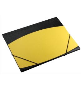Teczka A4 z gumką faktura kory czarno-żółta