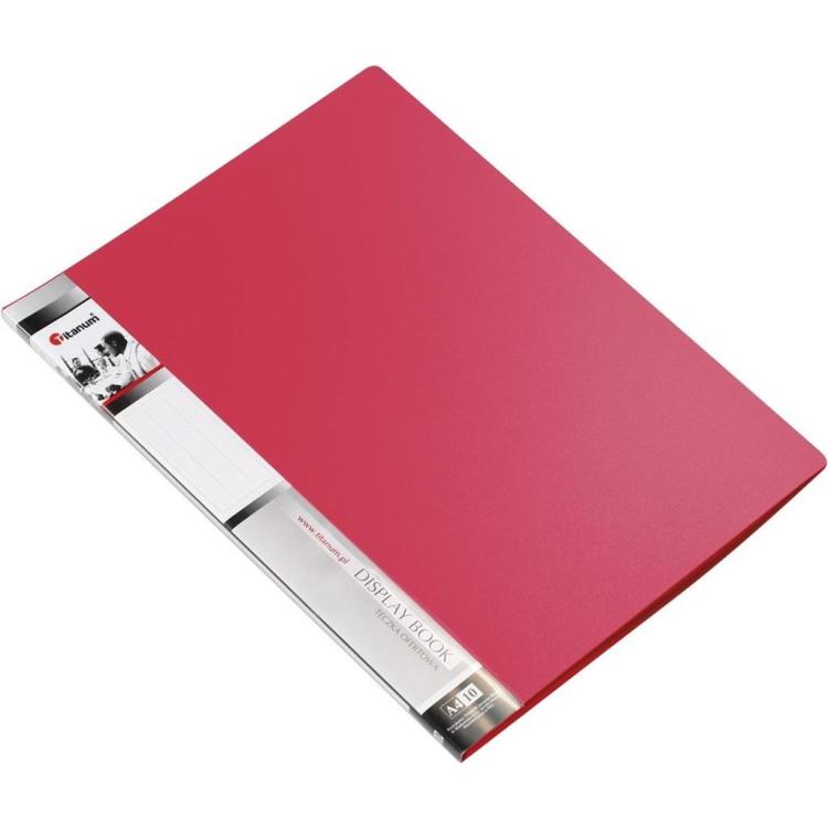 Teczka ofertowa A4 10 koszulek czerwona