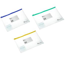 Teczka PP A4 na suwak transparentna mix