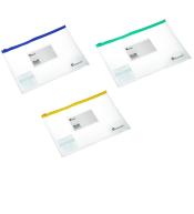 Teczka PP A4 na suwak transparentna mix