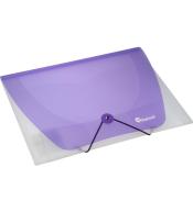 Teczka PP A4 z gumką transparentna niebieska