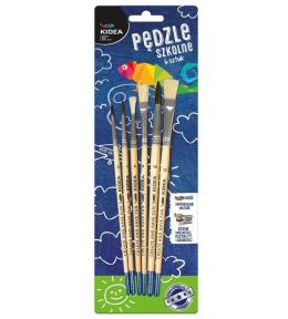 Pędzle szkolne 6 sztuk KIDEA