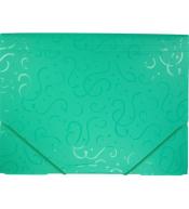 Teczka A4 z gumką wzory zielona