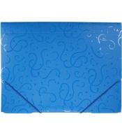 Teczka A4 z gumką wzory niebieska