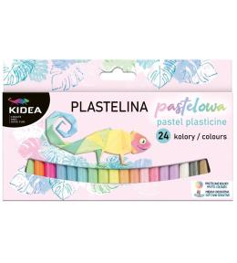 Plastelina 24 kolory pastelowe KIDEA