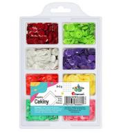 Cekiny 8mm okrągłe pastelowe 8 kolorów x 3g