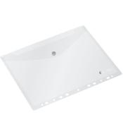 Teczka kopertowa PP A4 z europerforacją biała