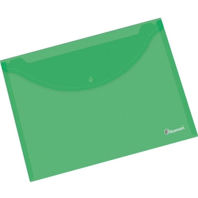 Teczka kopertowa A4 transparentna zielona