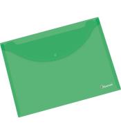 Teczka kopertowa A4 transparentna zielona