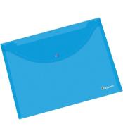 Teczka kopertowa A4 transparentna niebieska