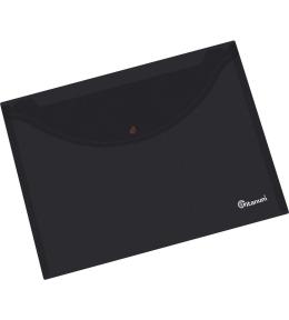 Teczka kopertowa PP A4 czarna transparentna