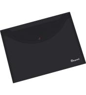 Teczka kopertowa PP A4 czarna transparentna