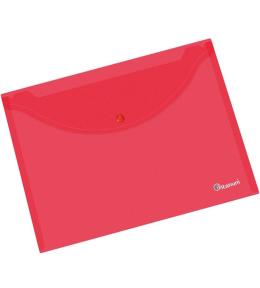 Teczka kopertowa A4 transparentna czerwona